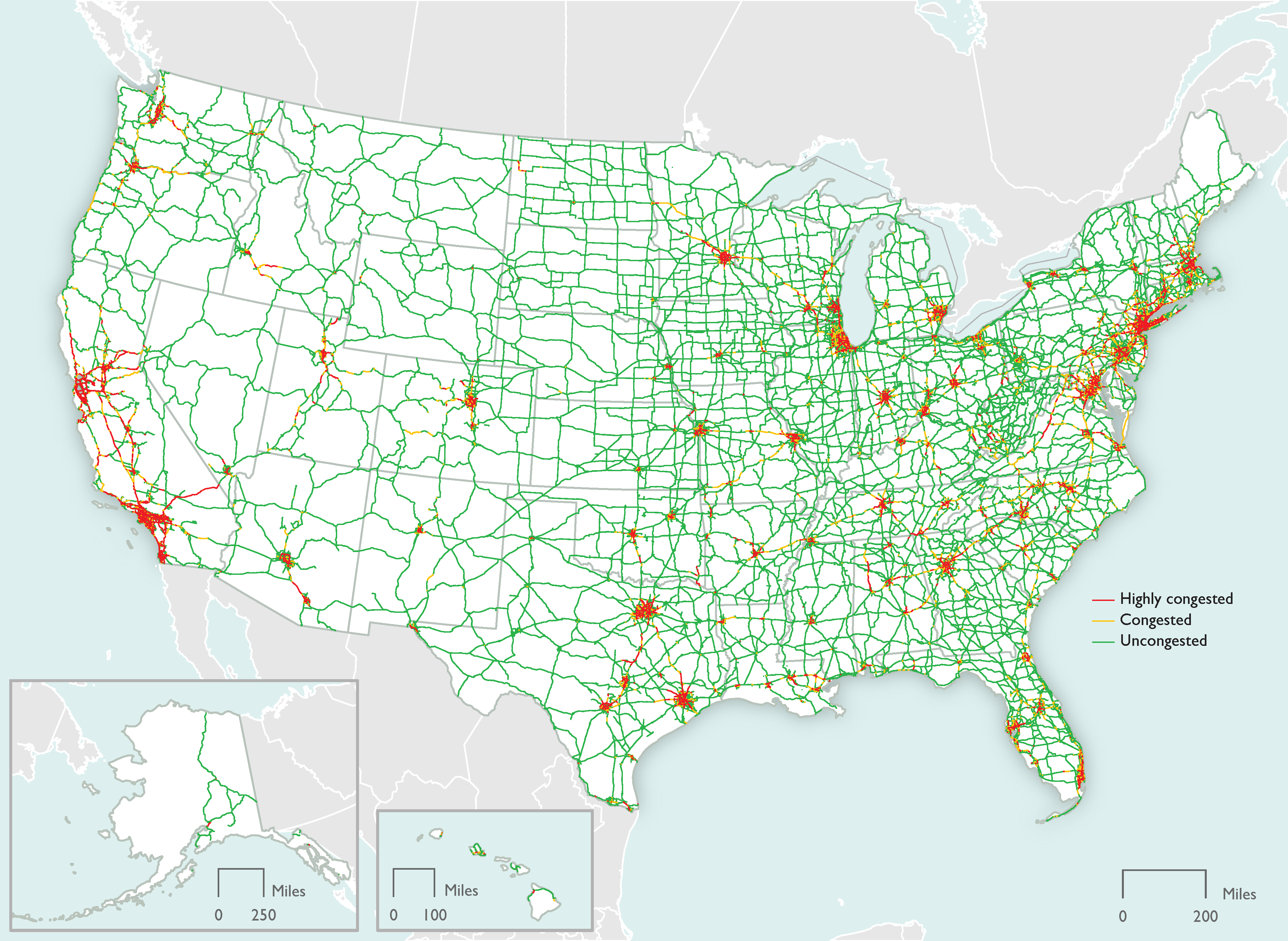 The Three Main Parts To The Highway Transportation System Are Peak-Period Congestion on the National Highway System: 2015 | Bureau of